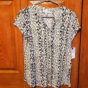 New Dana Buchman Short Sleeve Top